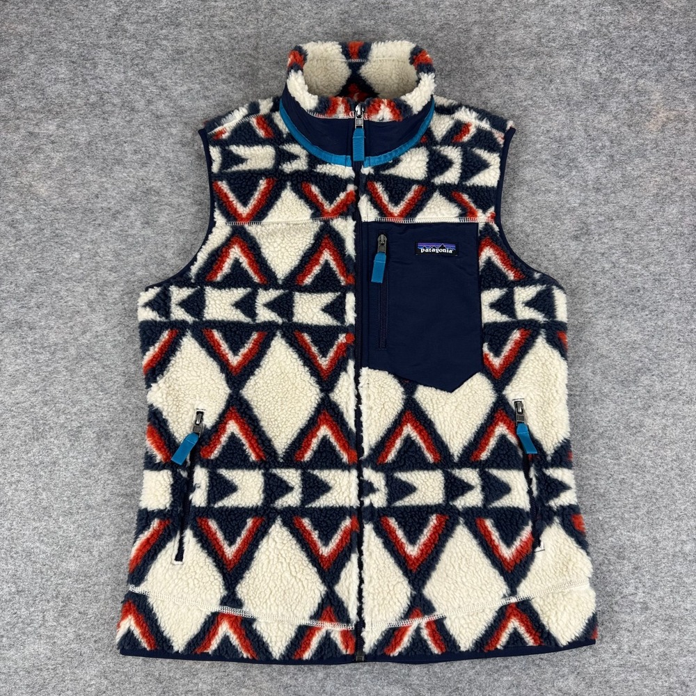 Patagonia Classic Retro-X Vest Sherpa Fleece Brass Hawk Smolder 23083 Womens M